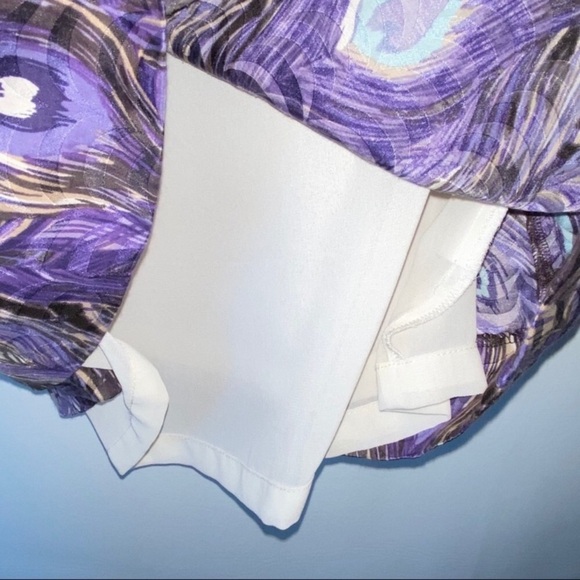 Tory Burch Silk Blend Peacock Feather Dress EUC Size 4 - Picture 6 of 9